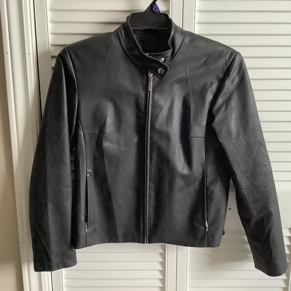 Vegan leather jacket moto jacket - Picture 1 of 8